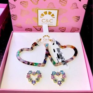 C & C California Twice the heartache Earrings